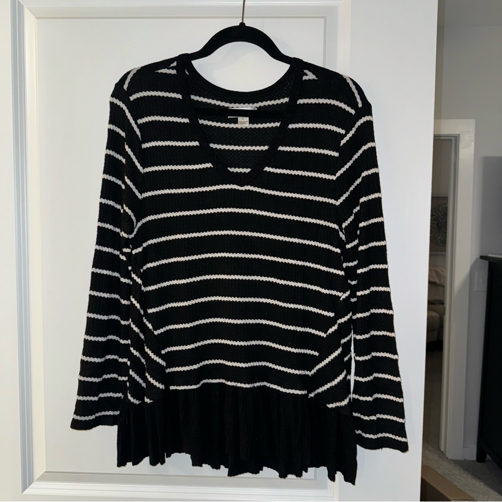 Studio JPR peplum striped sweater